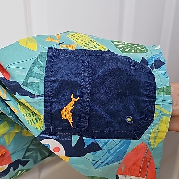 Tommy Bahama Swim Trunks With Tropical Flowers and Tucans Kids Size 3T EUC - Picture 2 of 5